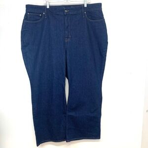 J.Crew Curvy Cropped Kick Out Jeans High Rise Dark Wash Size 37 Semi Stretch